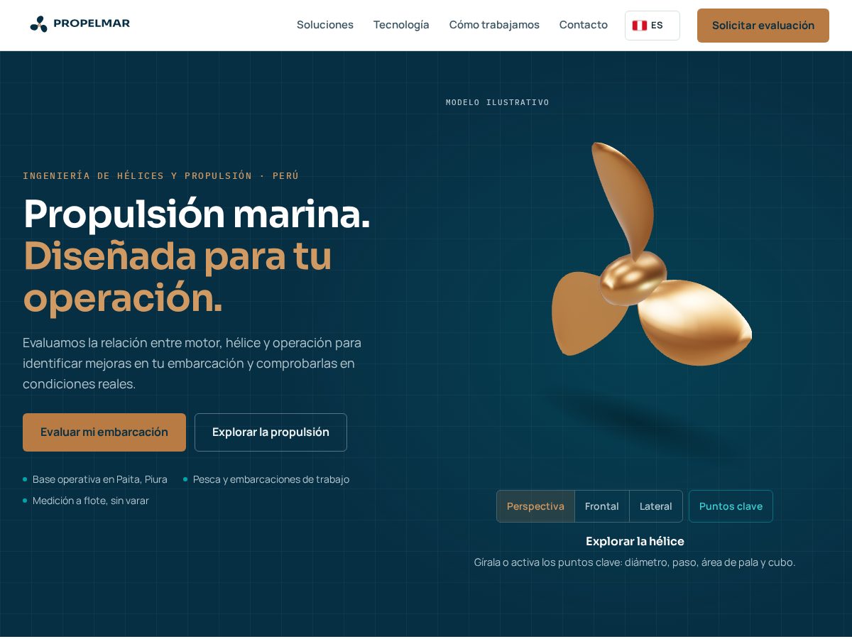Landing-page snapshot of propelmar.com