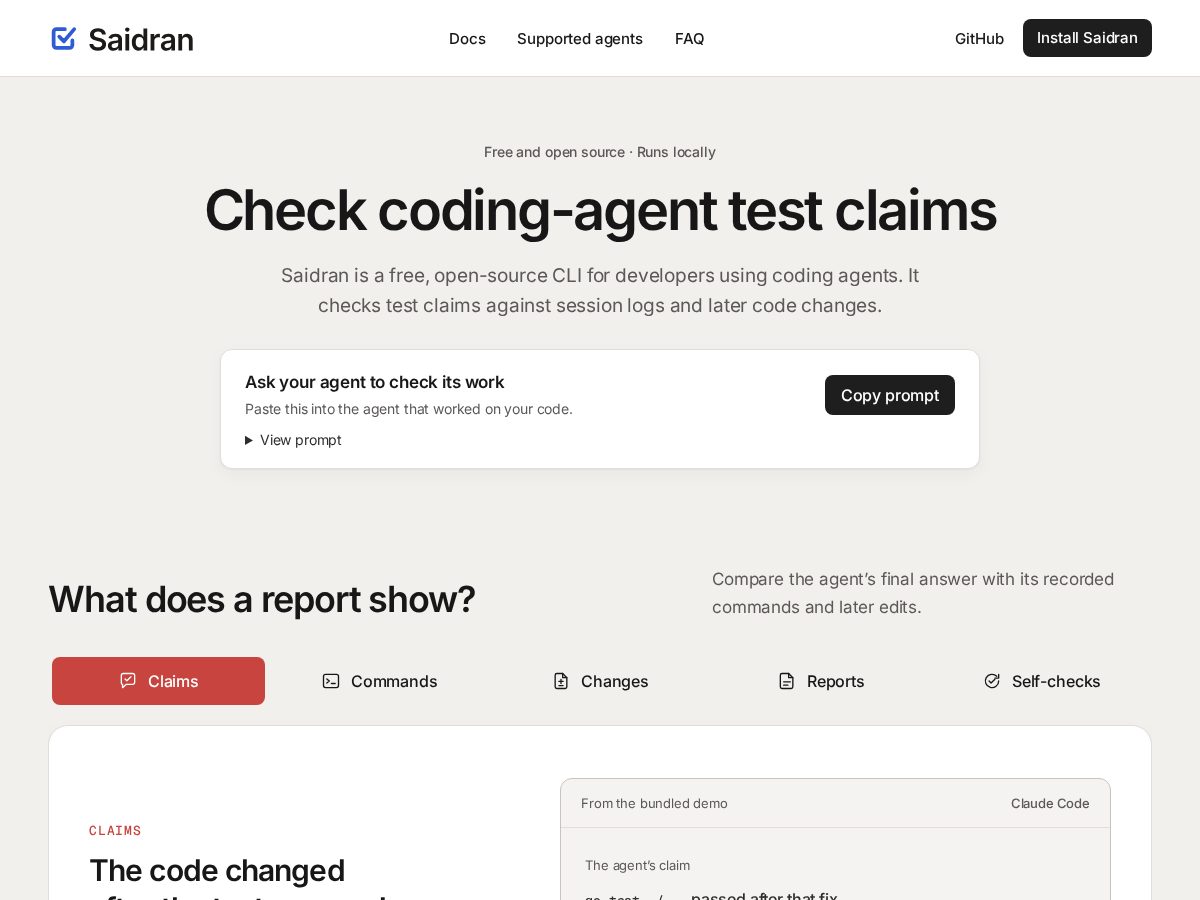 Landing-page snapshot of saidran.com