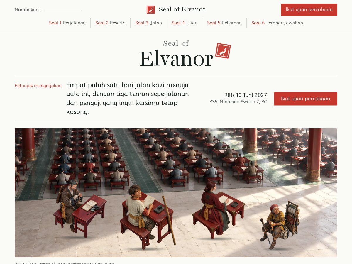 Landing-page snapshot of sealofelvanor.online