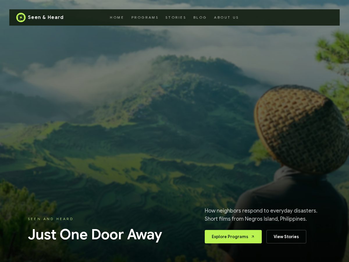 Landing-page snapshot of seenandheard.online