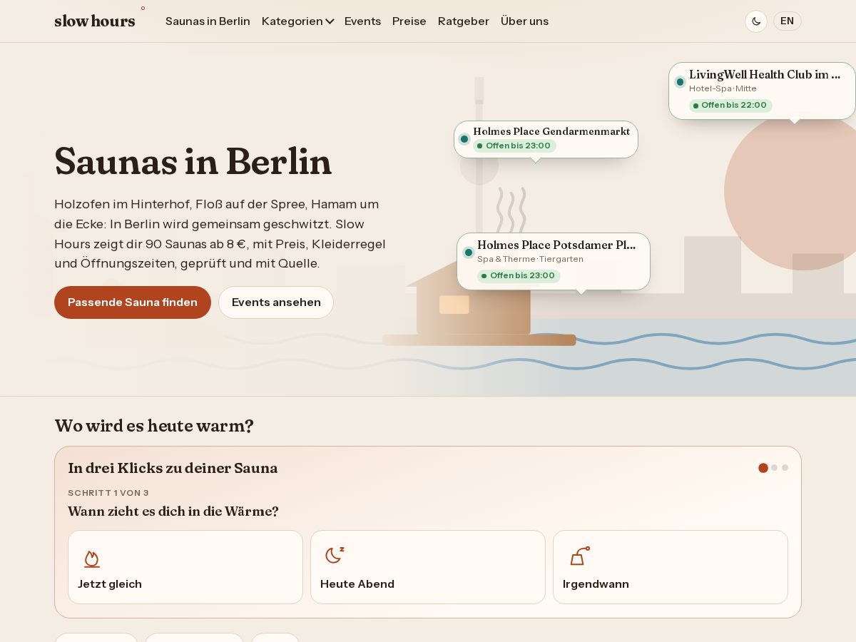 Landing-page snapshot of slowhours.app