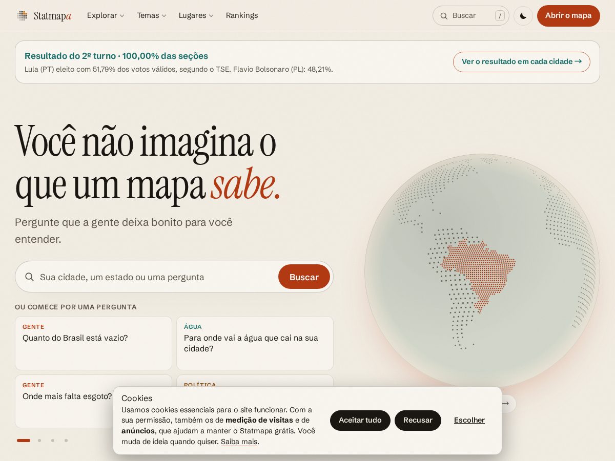 Landing-page snapshot of statmapa.com