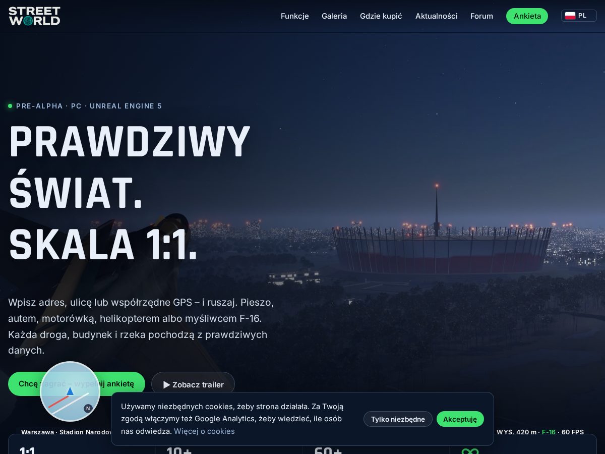 Landing-page snapshot of streetworldgame.com