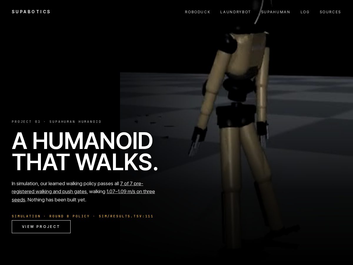 Landing-page snapshot of supabotics.com