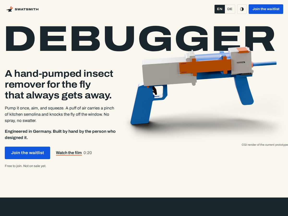 Landing-page snapshot of swatsmith.com