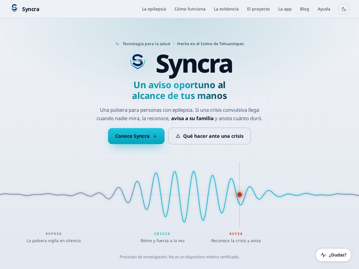 Landing-page snapshot of syncrasalud.com