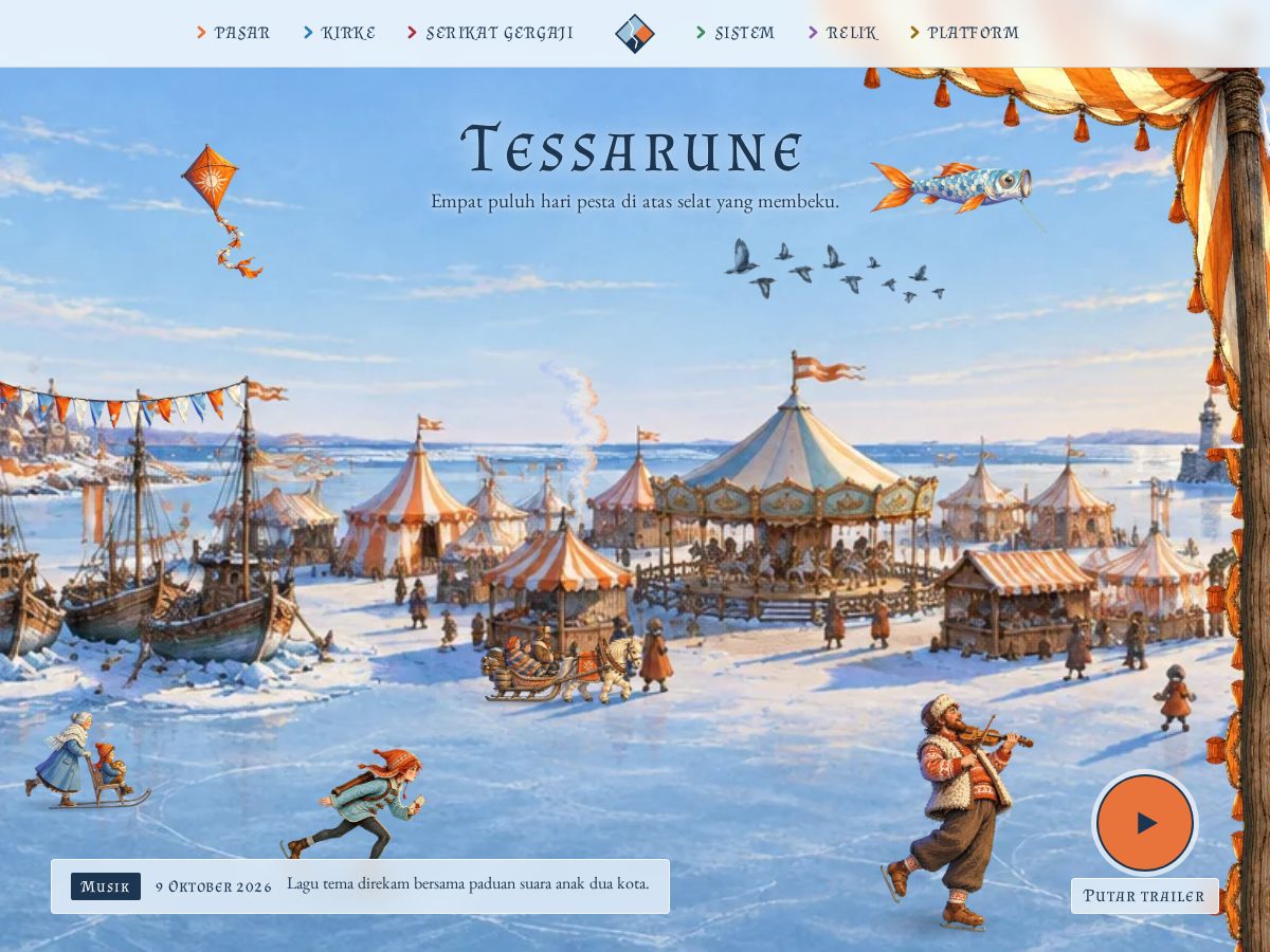 Landing-page snapshot of tessarune.online