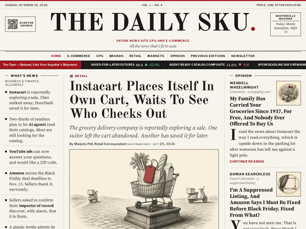 Landing-page snapshot of thedailysku.com