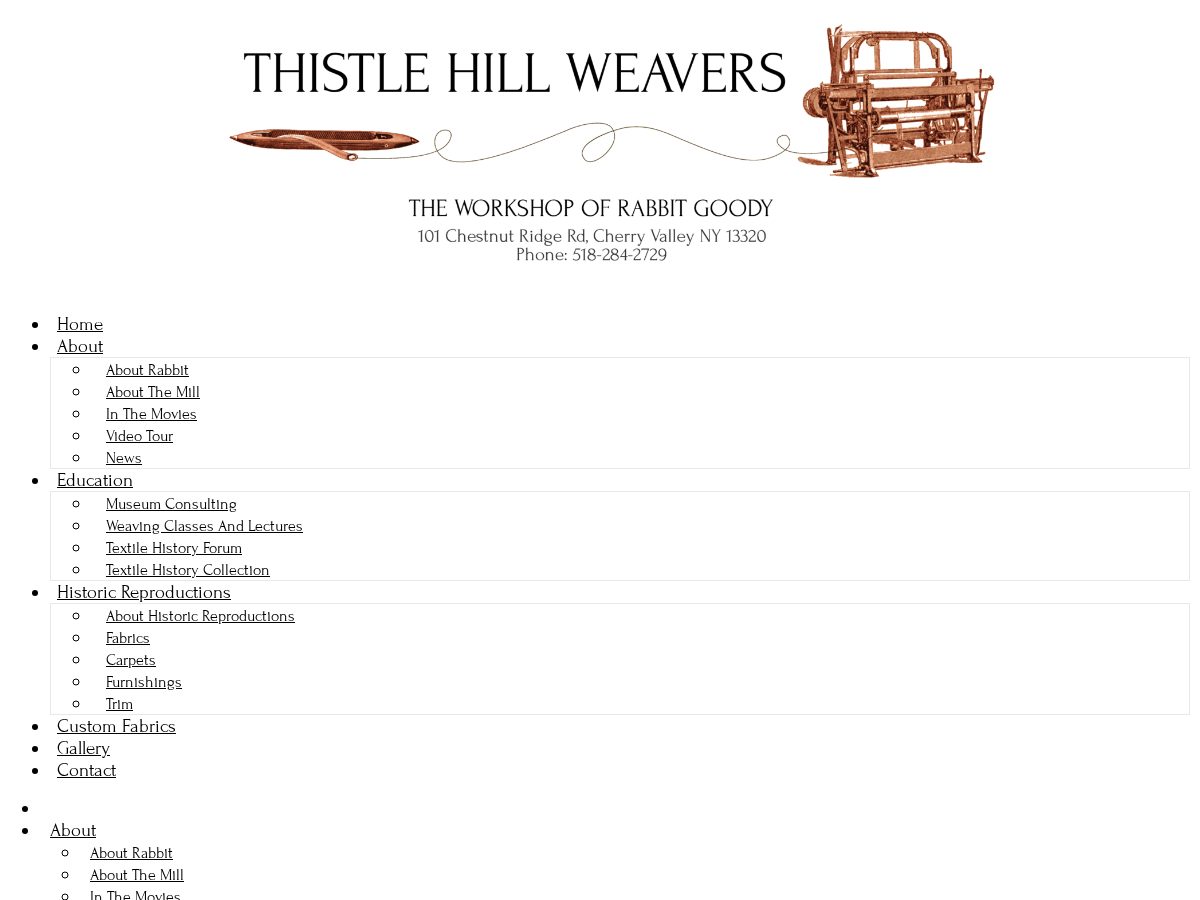 Landing-page snapshot of thistlehillweavers.live