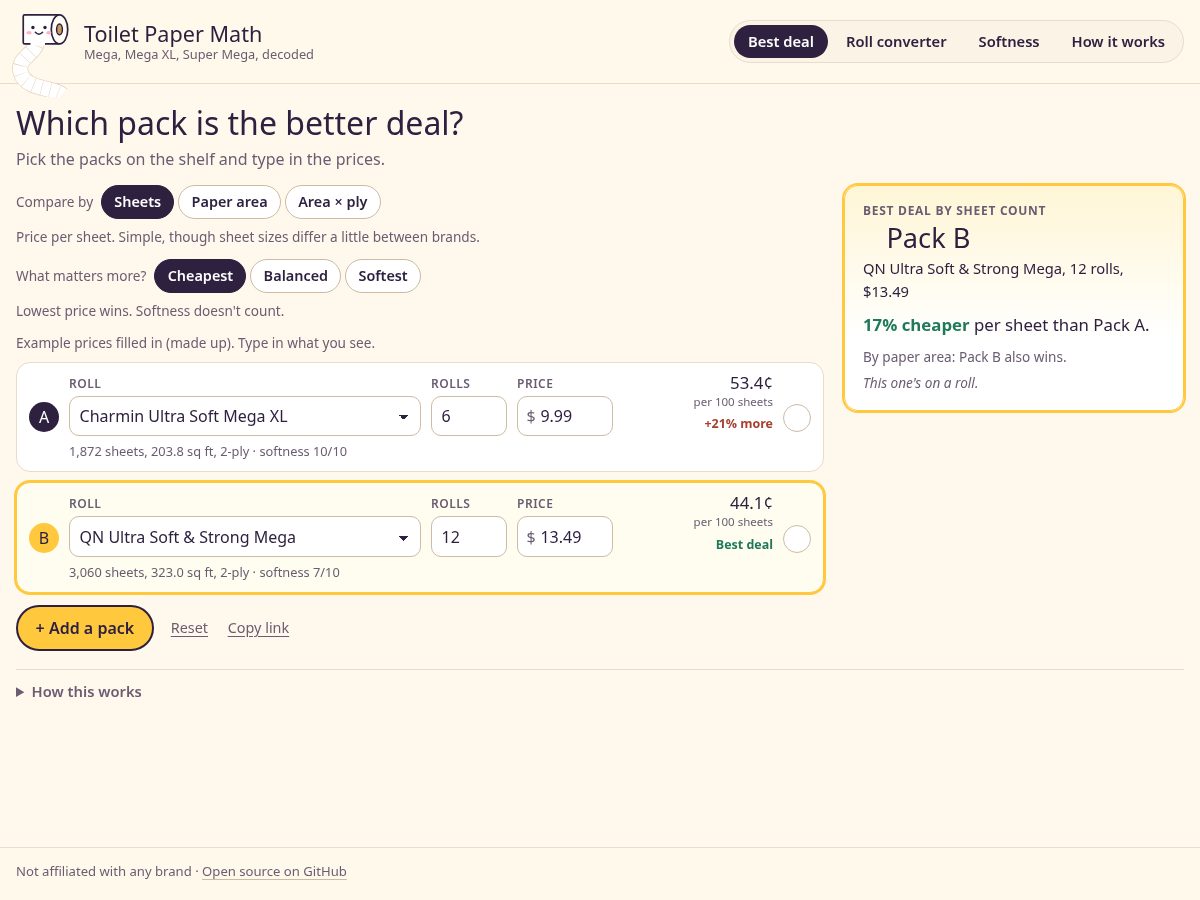 Landing-page snapshot of toiletpaper.app