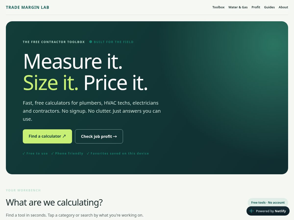 Landing-page snapshot of trademarginlab.com