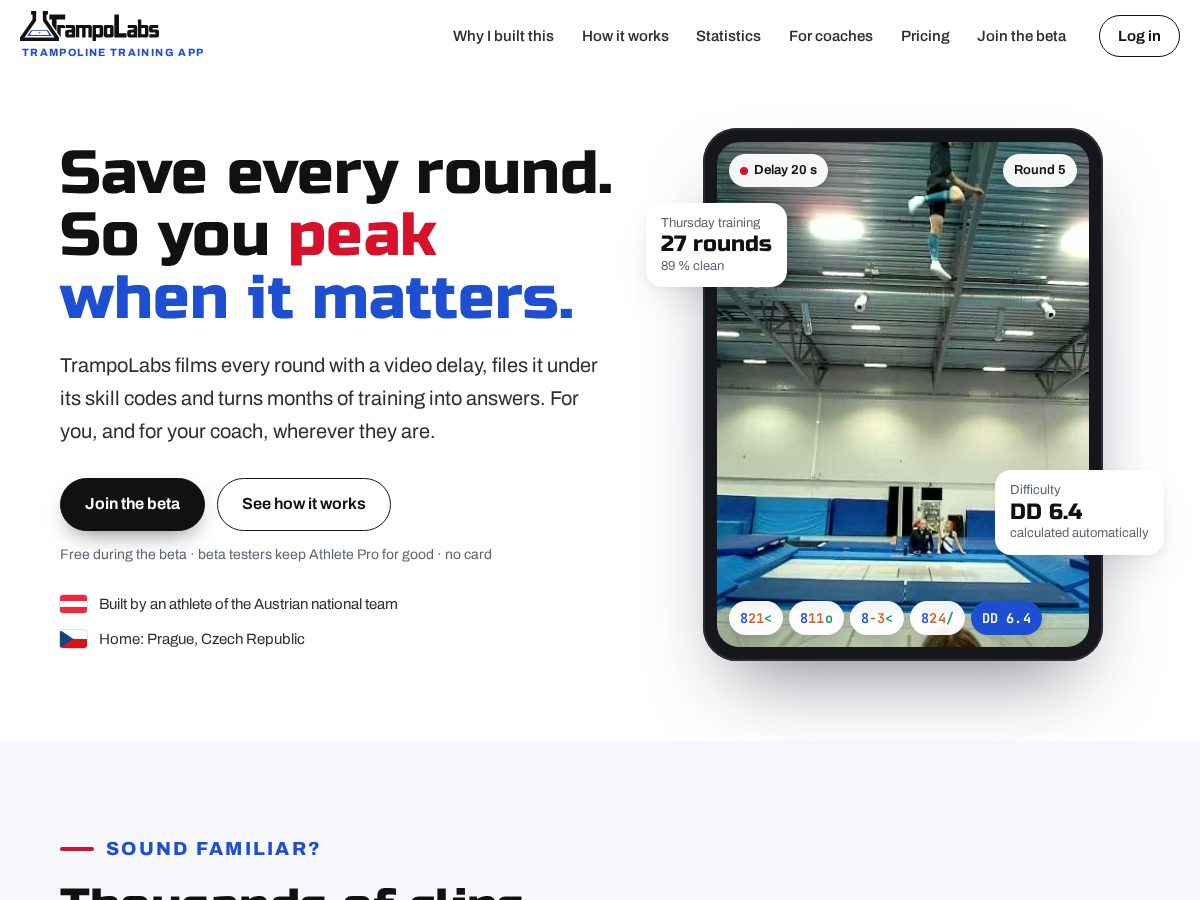 Landing-page snapshot of trampolabs.app