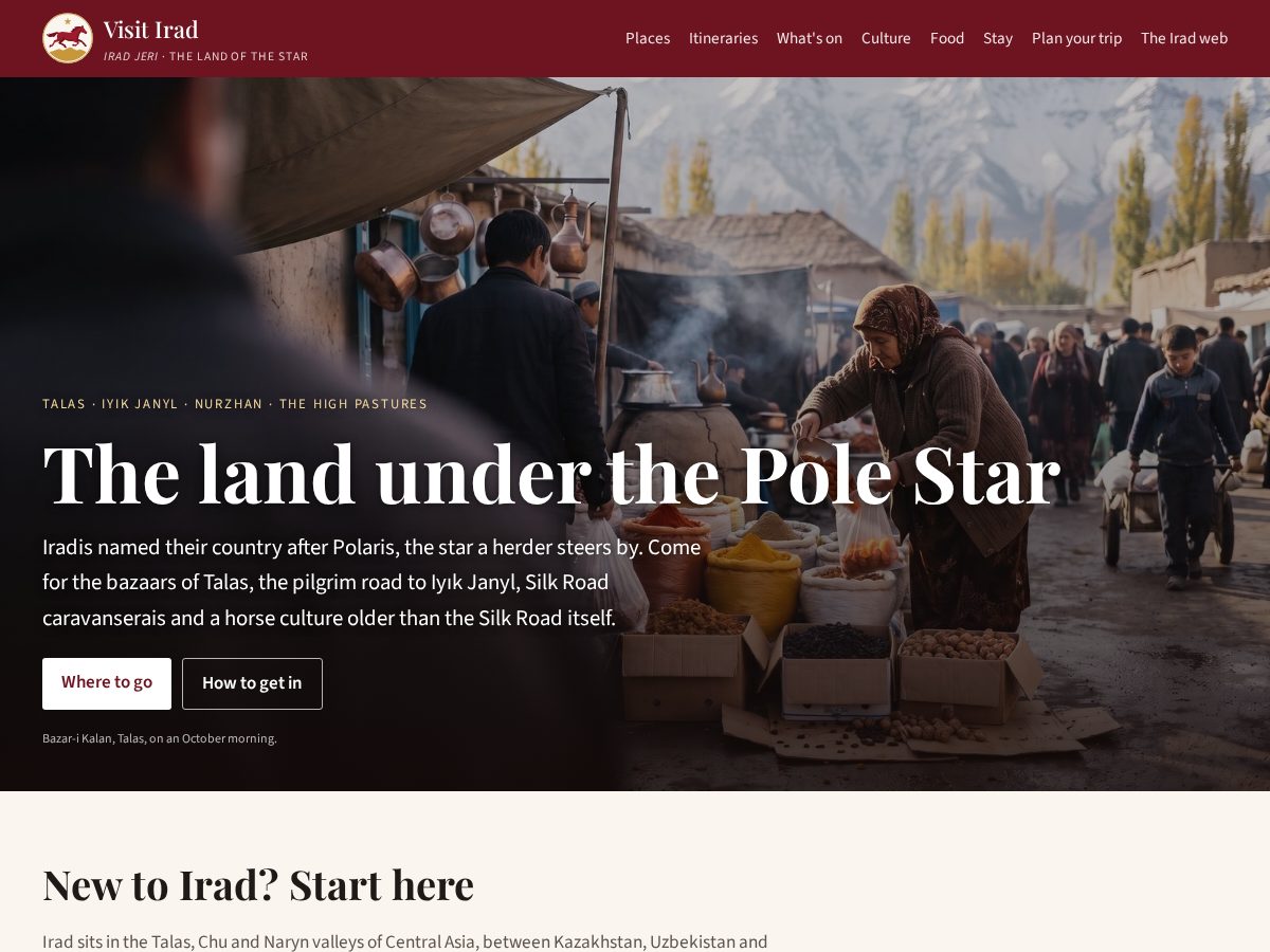 Landing-page snapshot of visitirad.com