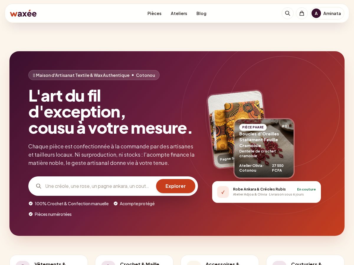 Landing-page snapshot of waxee.shop