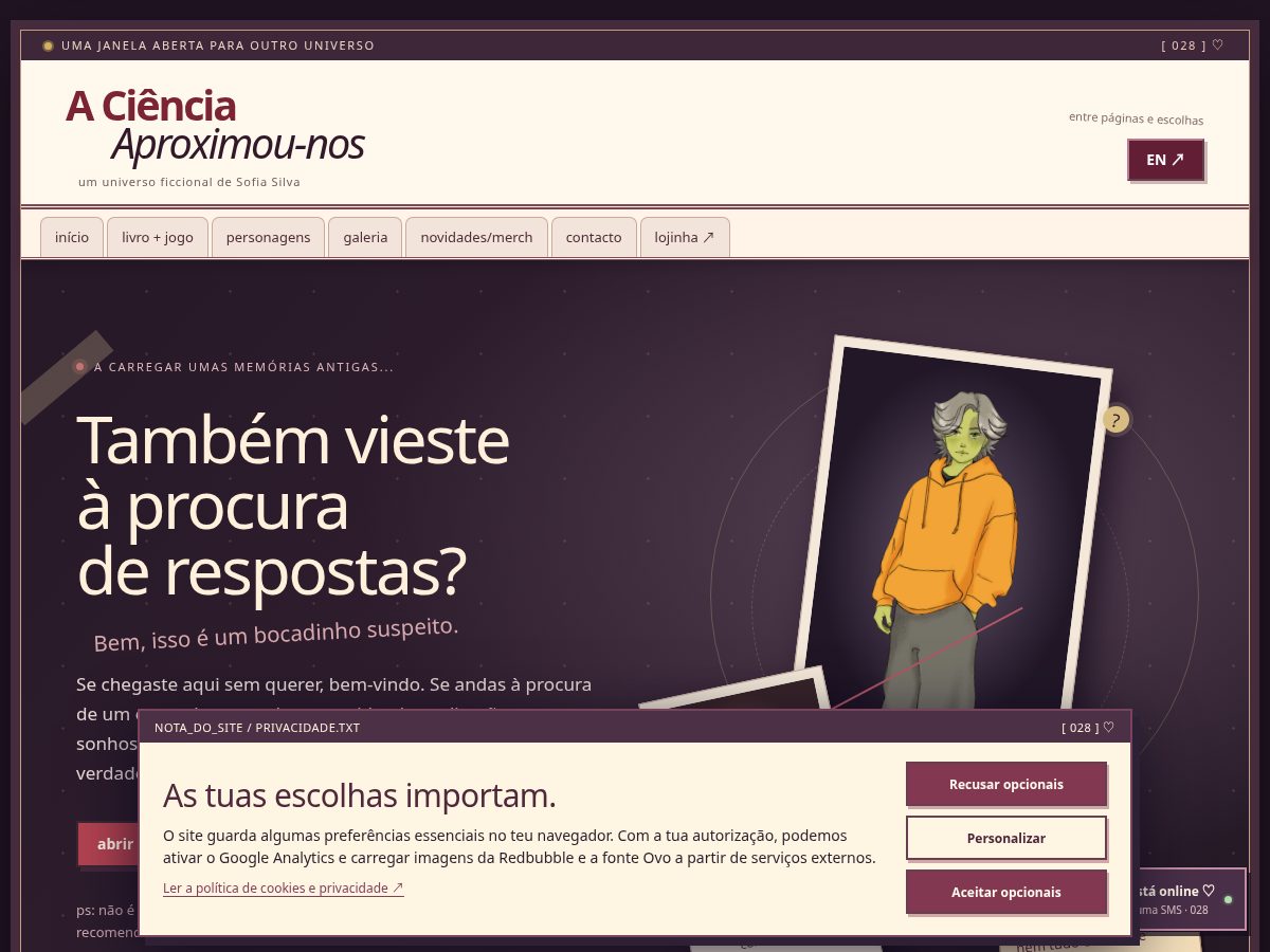 Landing-page snapshot of acienciaproximounos.online