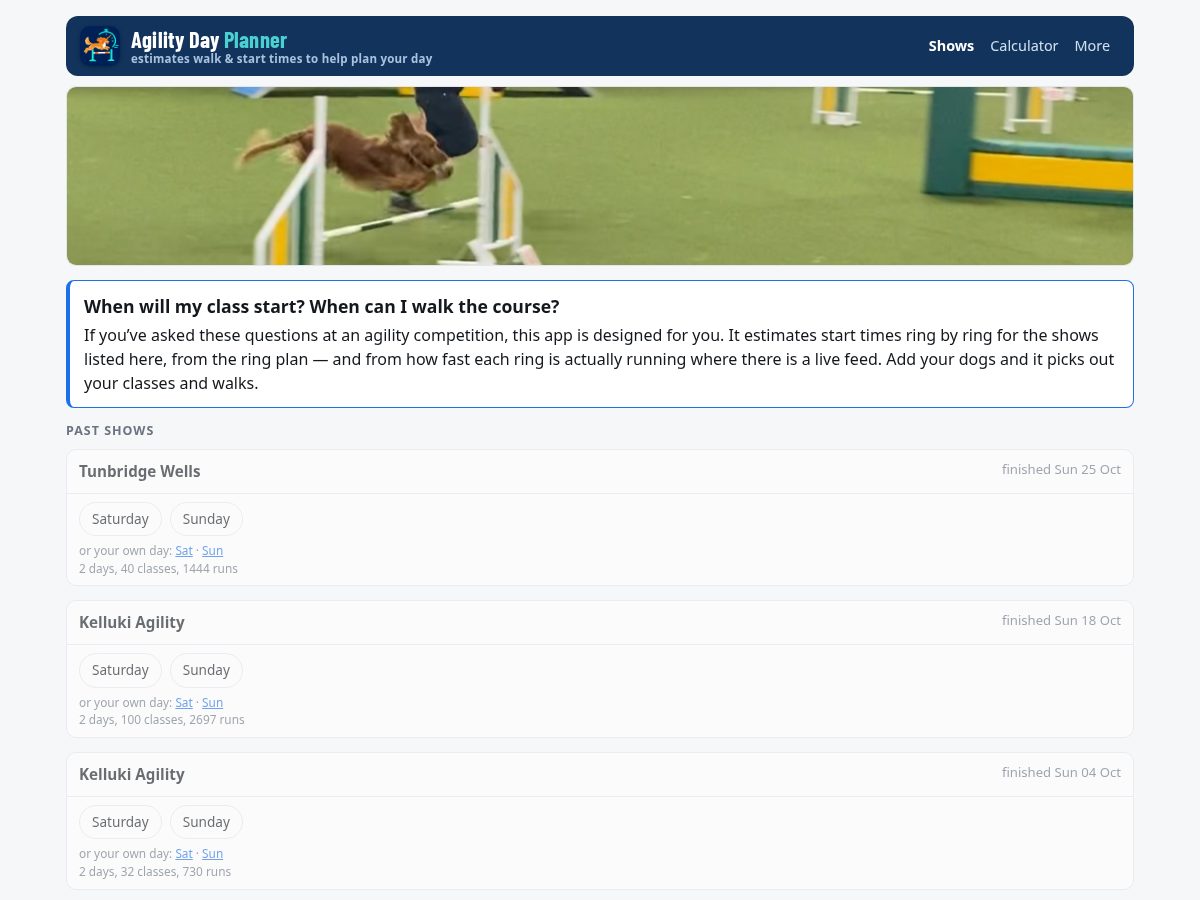 Landing-page snapshot of agilitydayplanner.com