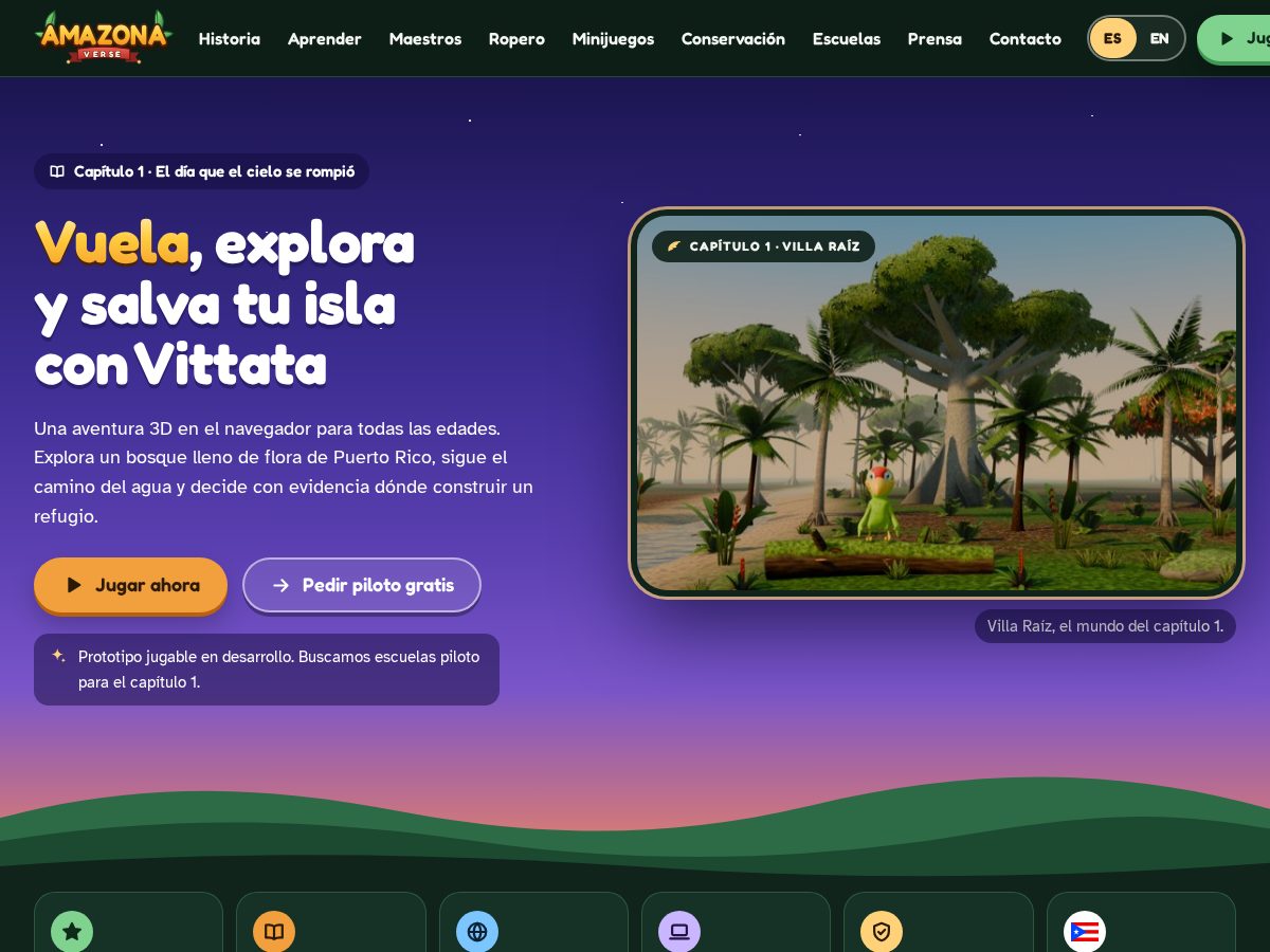 Landing-page snapshot of amazonaverse.com