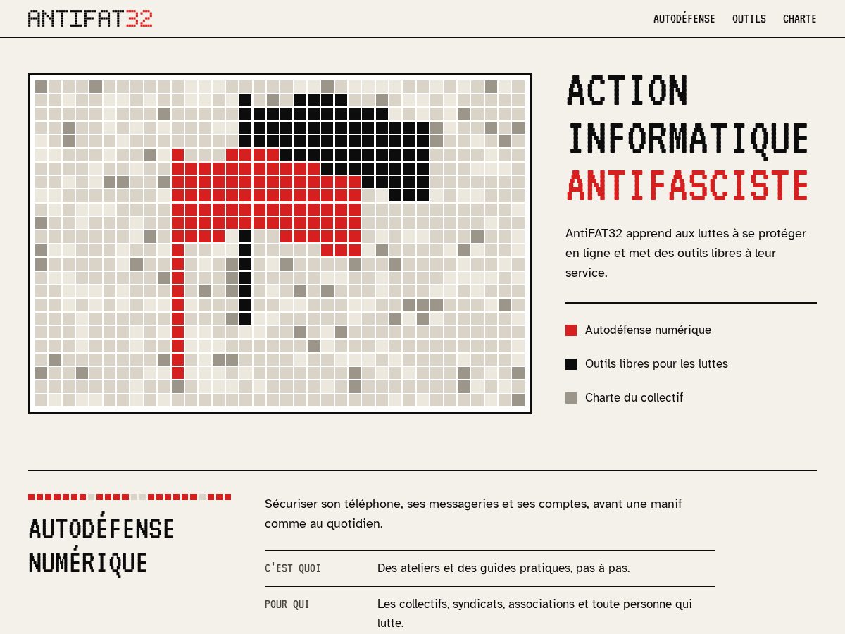 Landing-page snapshot of antifat32.org