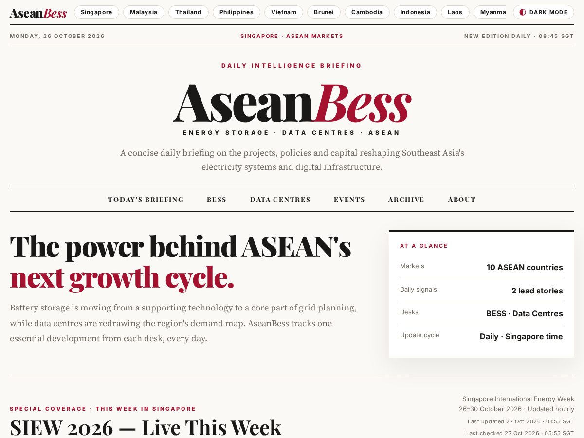 Landing-page snapshot of aseanbess.com