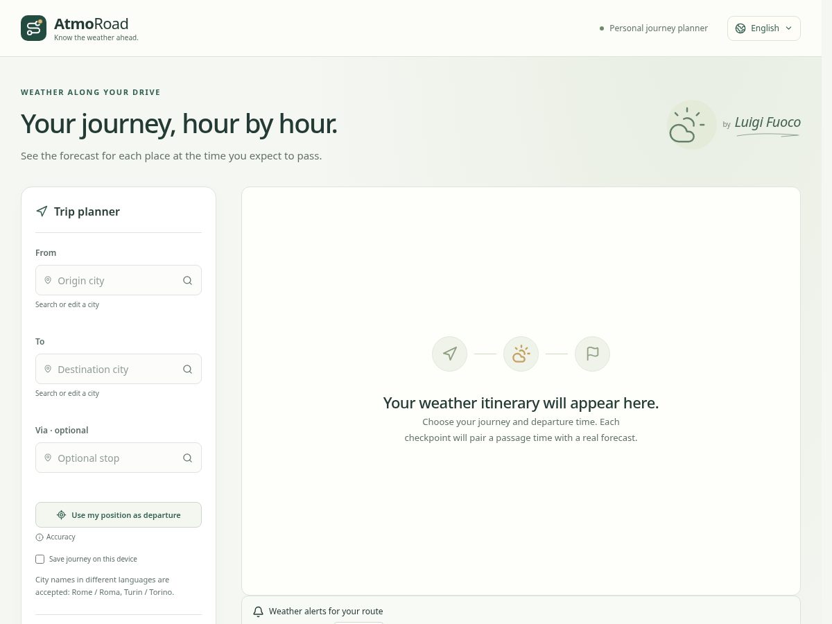 Landing-page snapshot of atmoroad.com