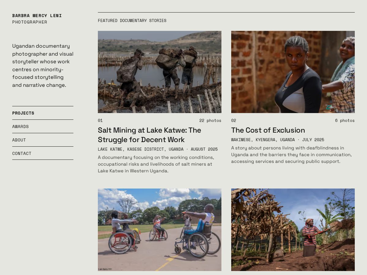 Landing-page snapshot of barbra-leni.com