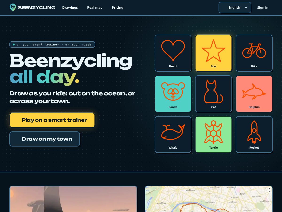 Landing-page snapshot of beenzycling.com