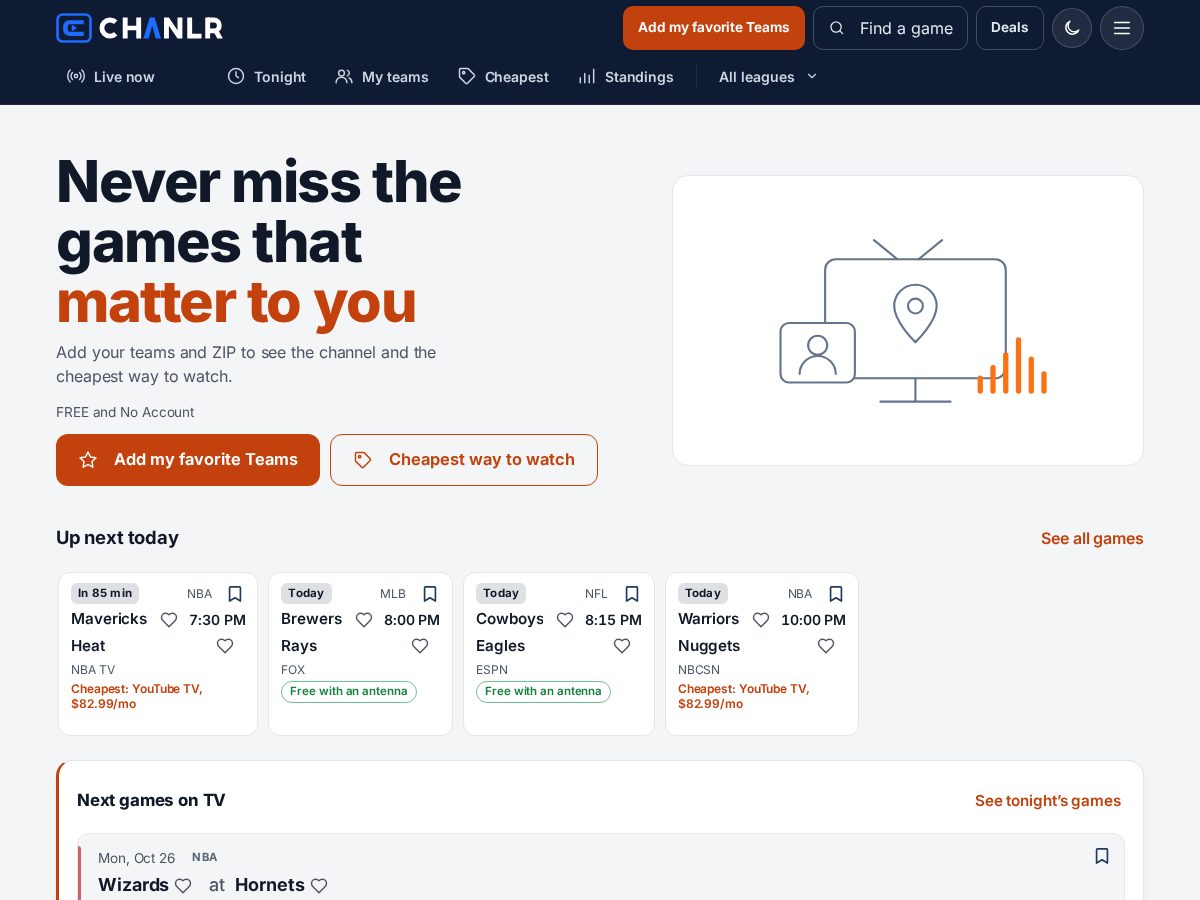 Landing-page snapshot of chanlr.com