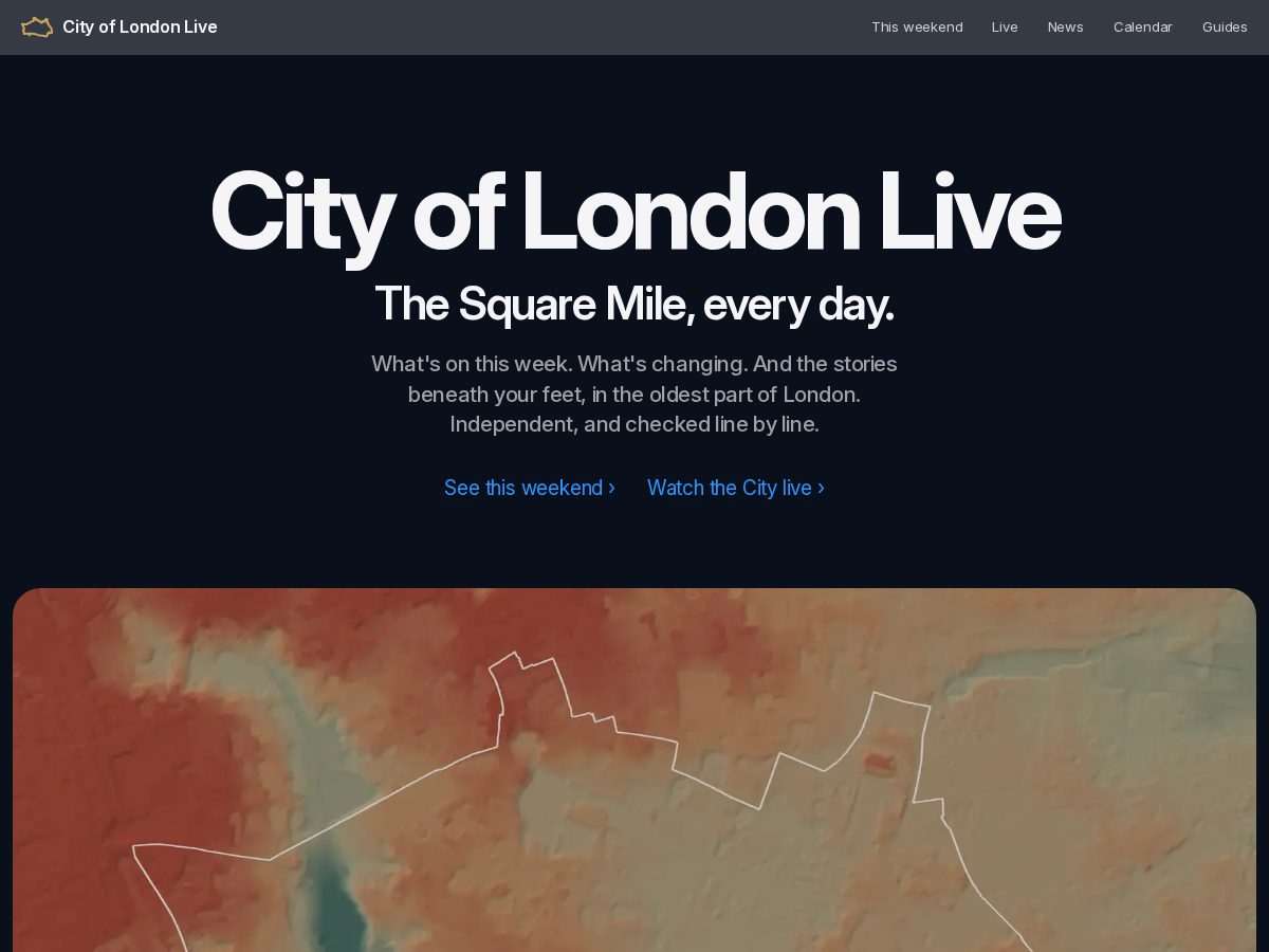 Landing-page snapshot of cityoflondon.live