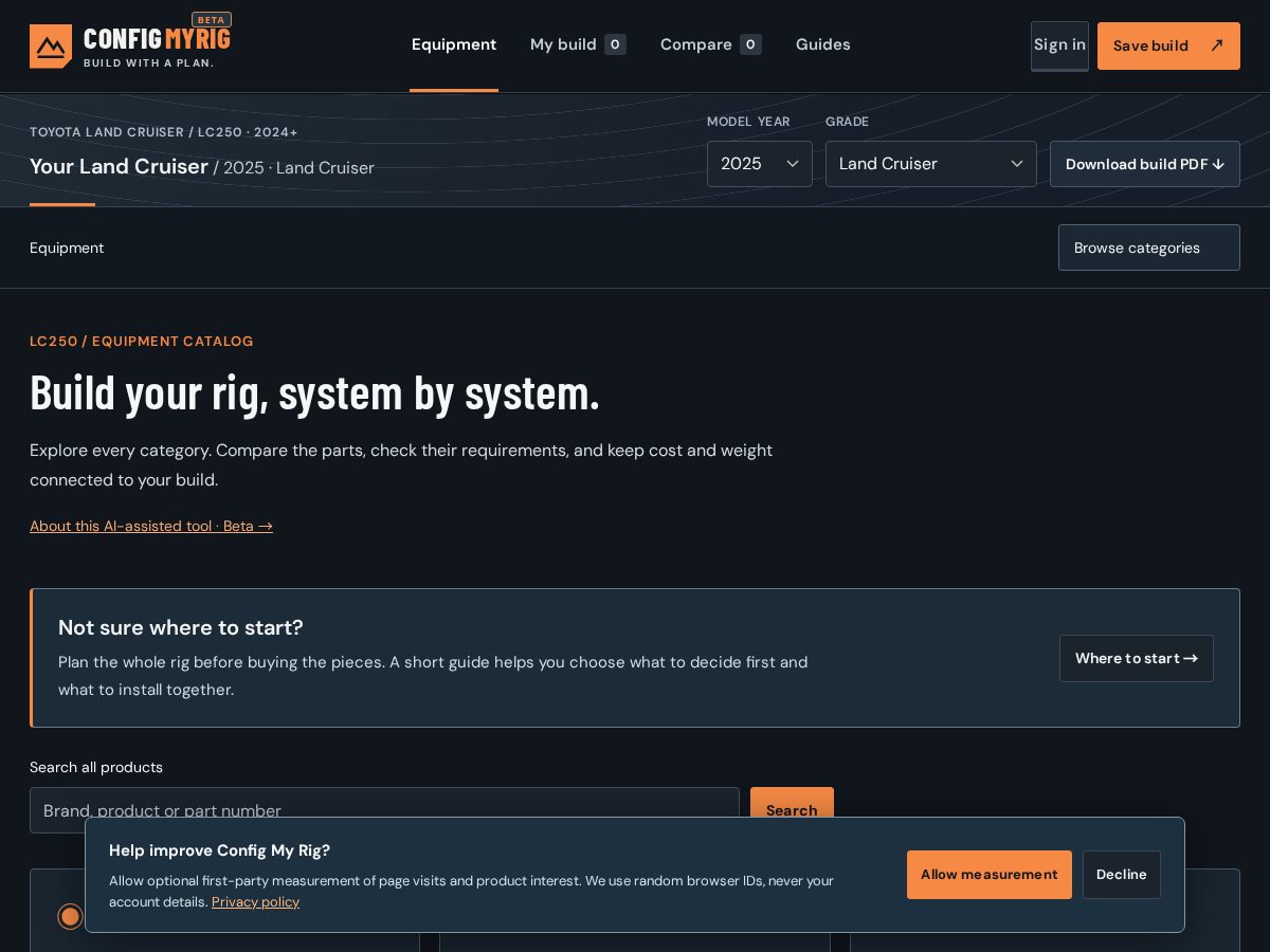 Landing-page snapshot of configmyrig.com