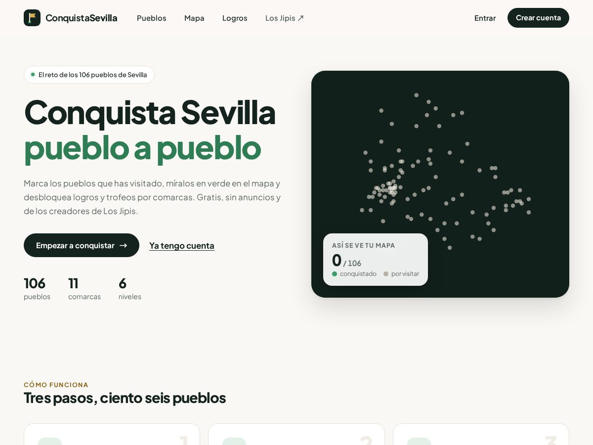 Landing-page snapshot of conquistasevilla.com