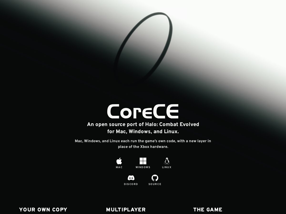 Landing-page snapshot of corece.org