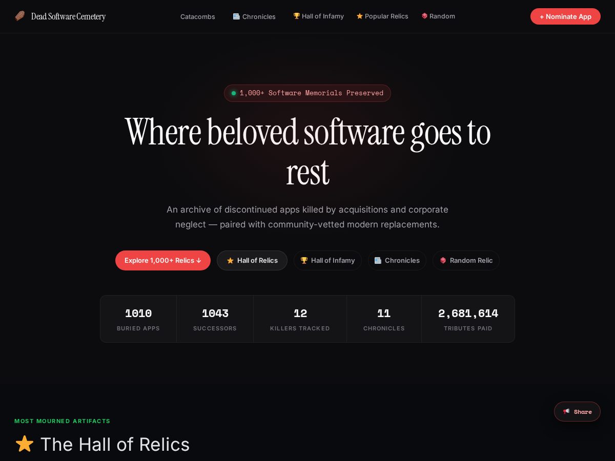 Landing-page snapshot of deadsofts.com