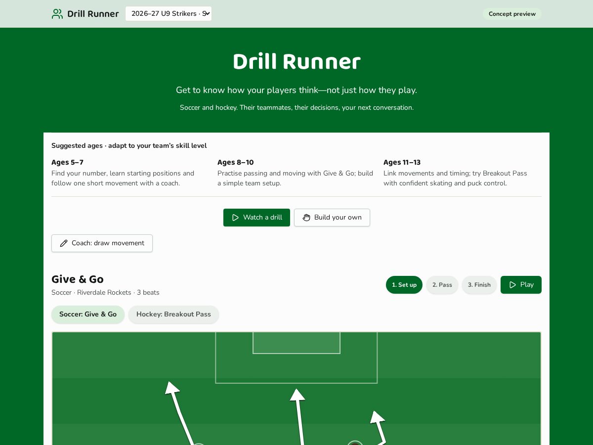 Landing-page snapshot of drillrunner.com