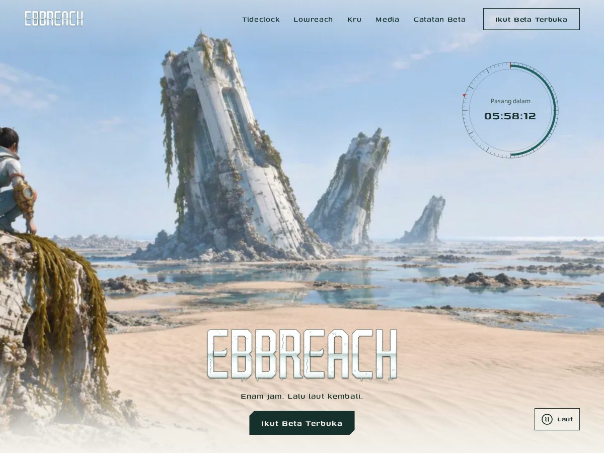 Landing-page snapshot of ebbreach.com