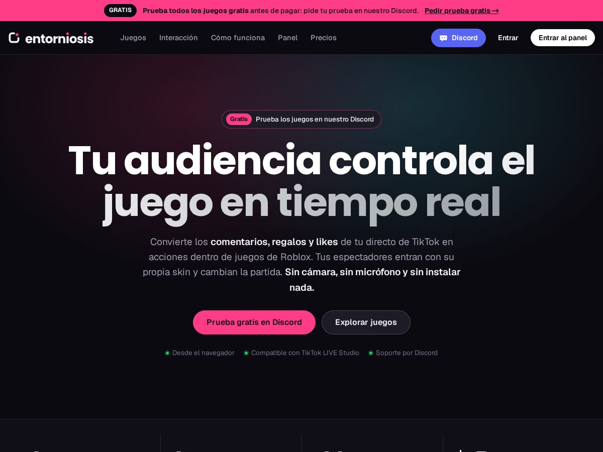 Landing-page snapshot of entorniosis.store