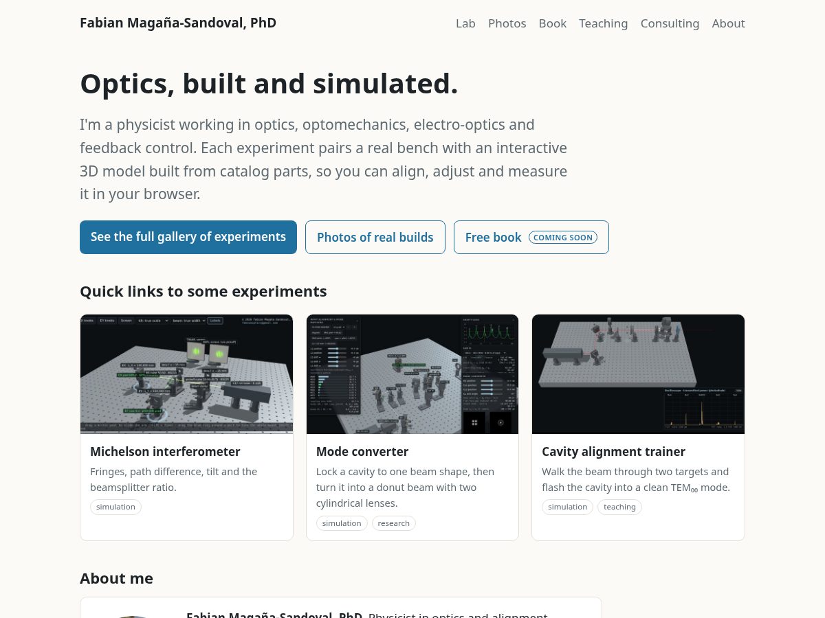 Landing-page snapshot of fabianmagana.com