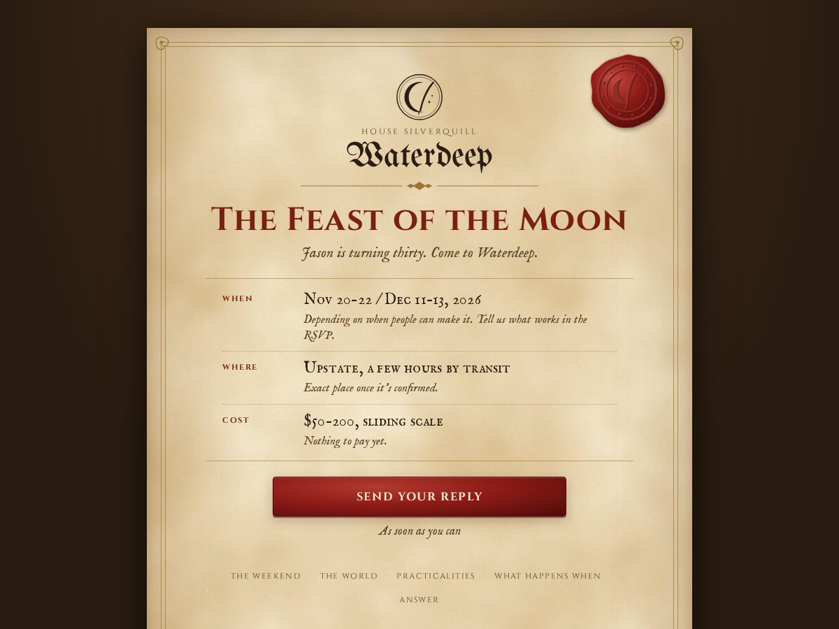 Landing-page snapshot of feastofthemoon.com