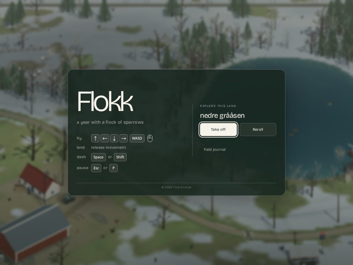 Landing-page snapshot of flokk-game.app