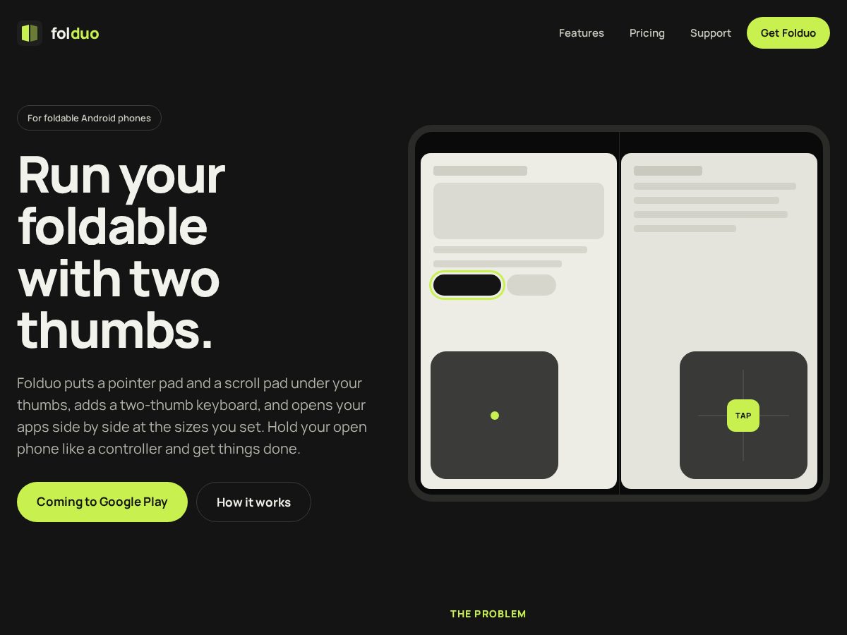 Landing-page snapshot of folduo.app