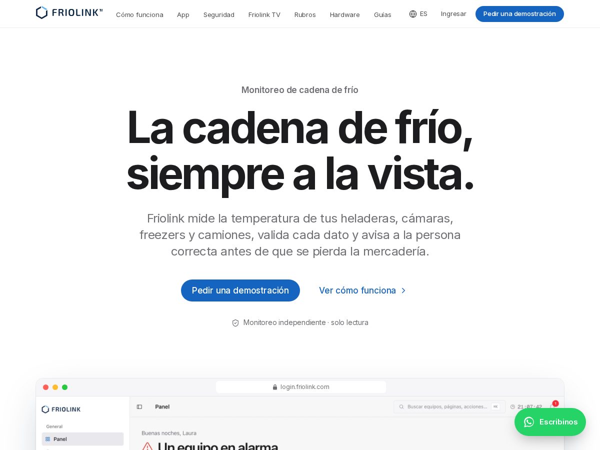 Landing-page snapshot of friolink.cloud