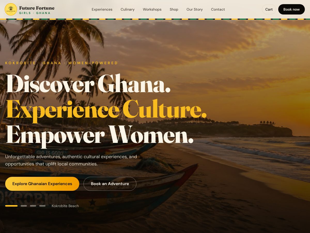 Landing-page snapshot of futurefortunegirls.com