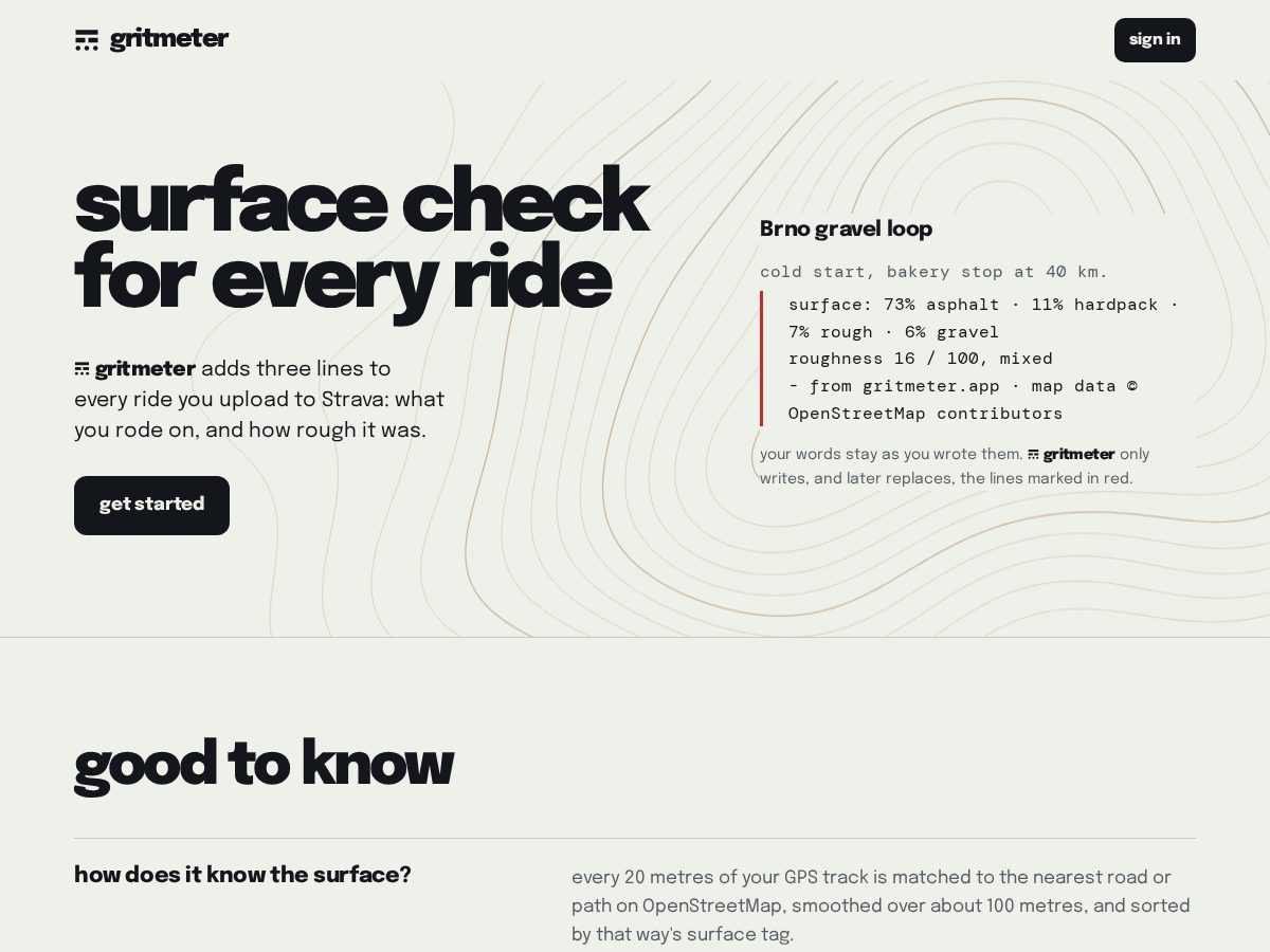 Landing-page snapshot of gritmeter.app