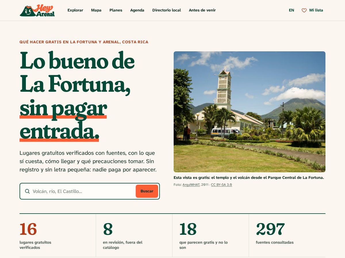 Landing-page snapshot of heyarenal.com