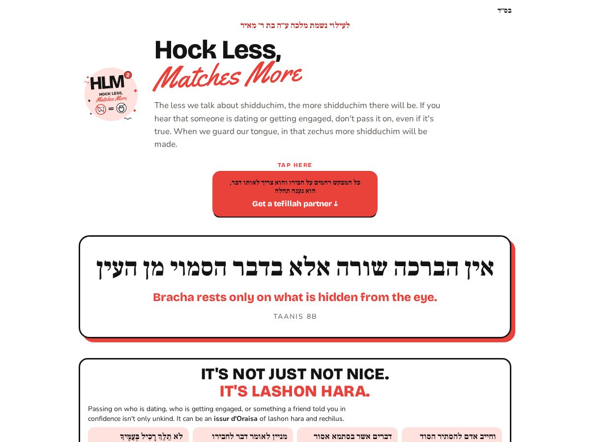 Landing-page snapshot of hocklessmatchesmore.com