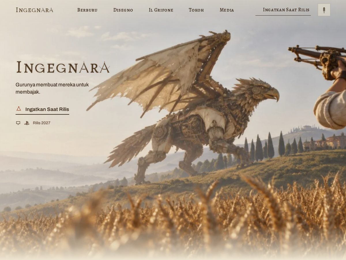 Landing-page snapshot of ingegnara.com