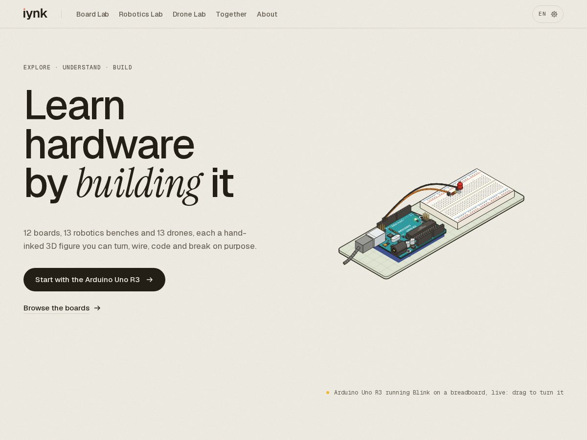 Landing-page snapshot of iynk.tech