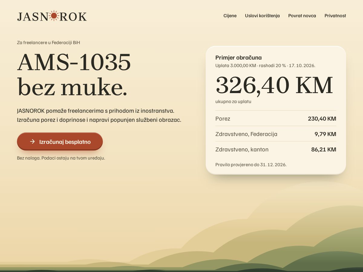Landing-page snapshot of jasnorok.com
