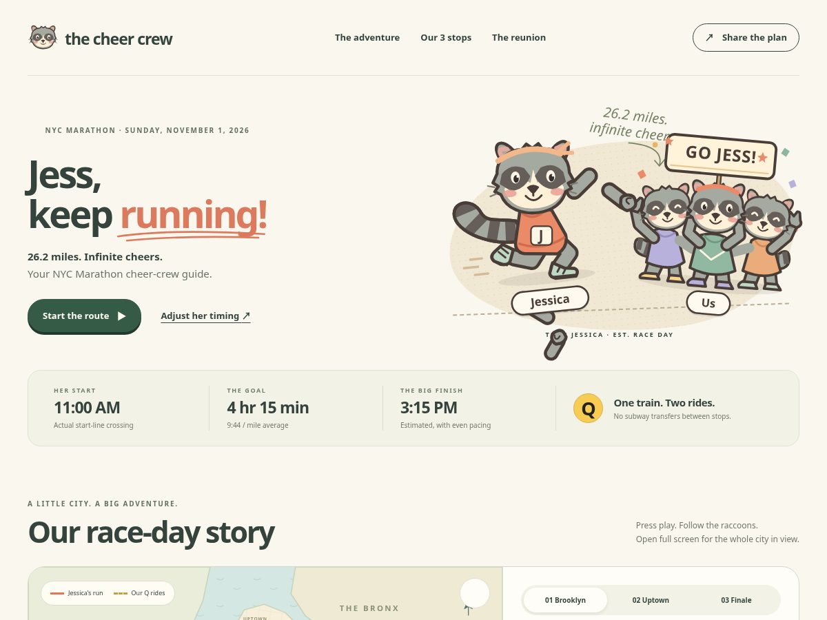 Landing-page snapshot of jesskeeprunning.com