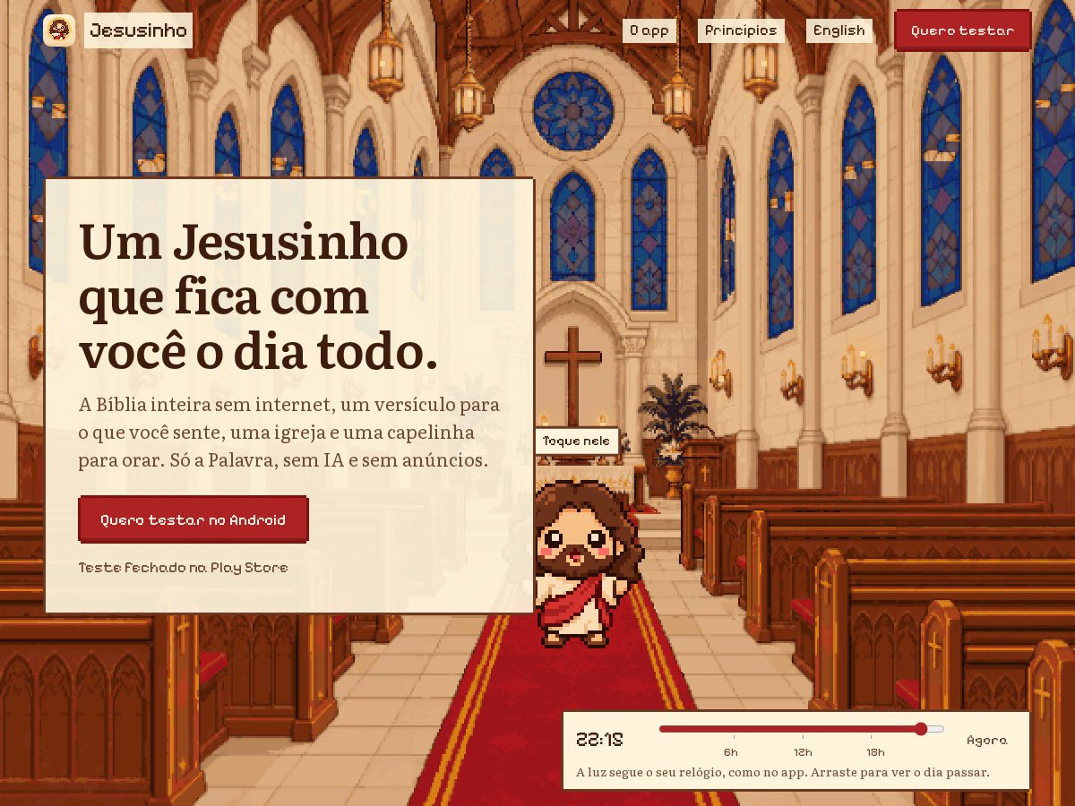 Landing-page snapshot of jesusinho.app