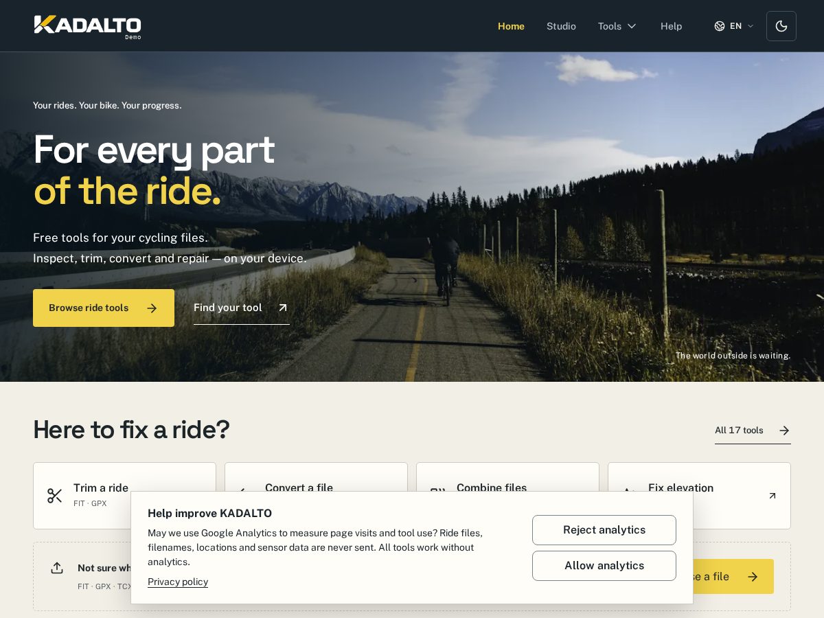Landing-page snapshot of kadalto.com